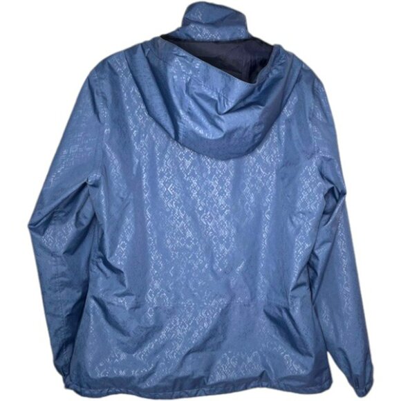 Eddie Bauer Packable Rainfoil Jacket With Zip Away Hood - Blue - M - Picture 6 of 13